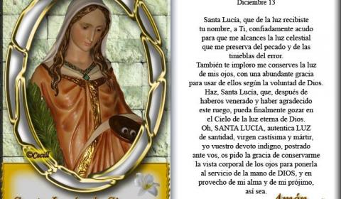 Oracion, Santa Lucia Ctes